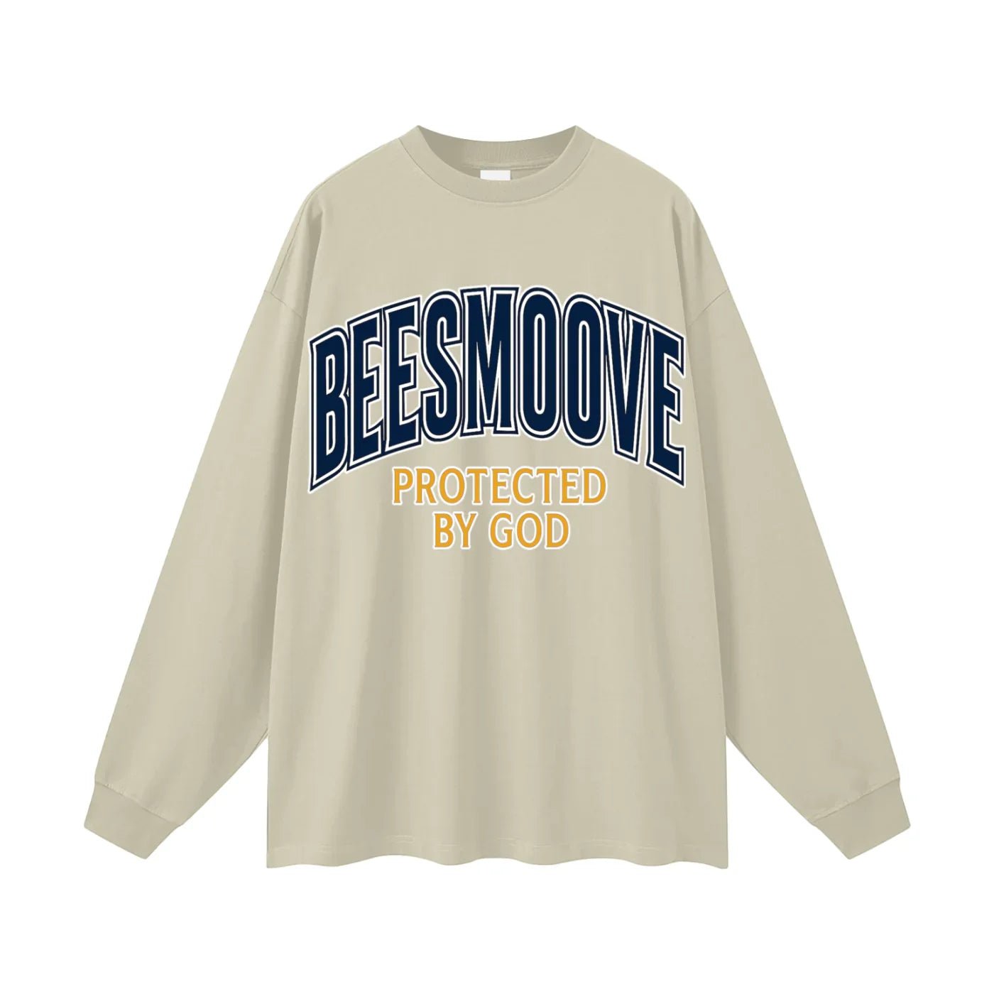 BEESMOOVE Protected by God Oversized Long Sleeve T-Shirt - Beesmoove