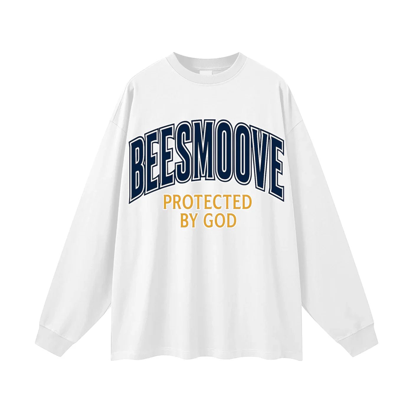 BEESMOOVE Protected by God Oversized Long Sleeve T-Shirt - Beesmoove