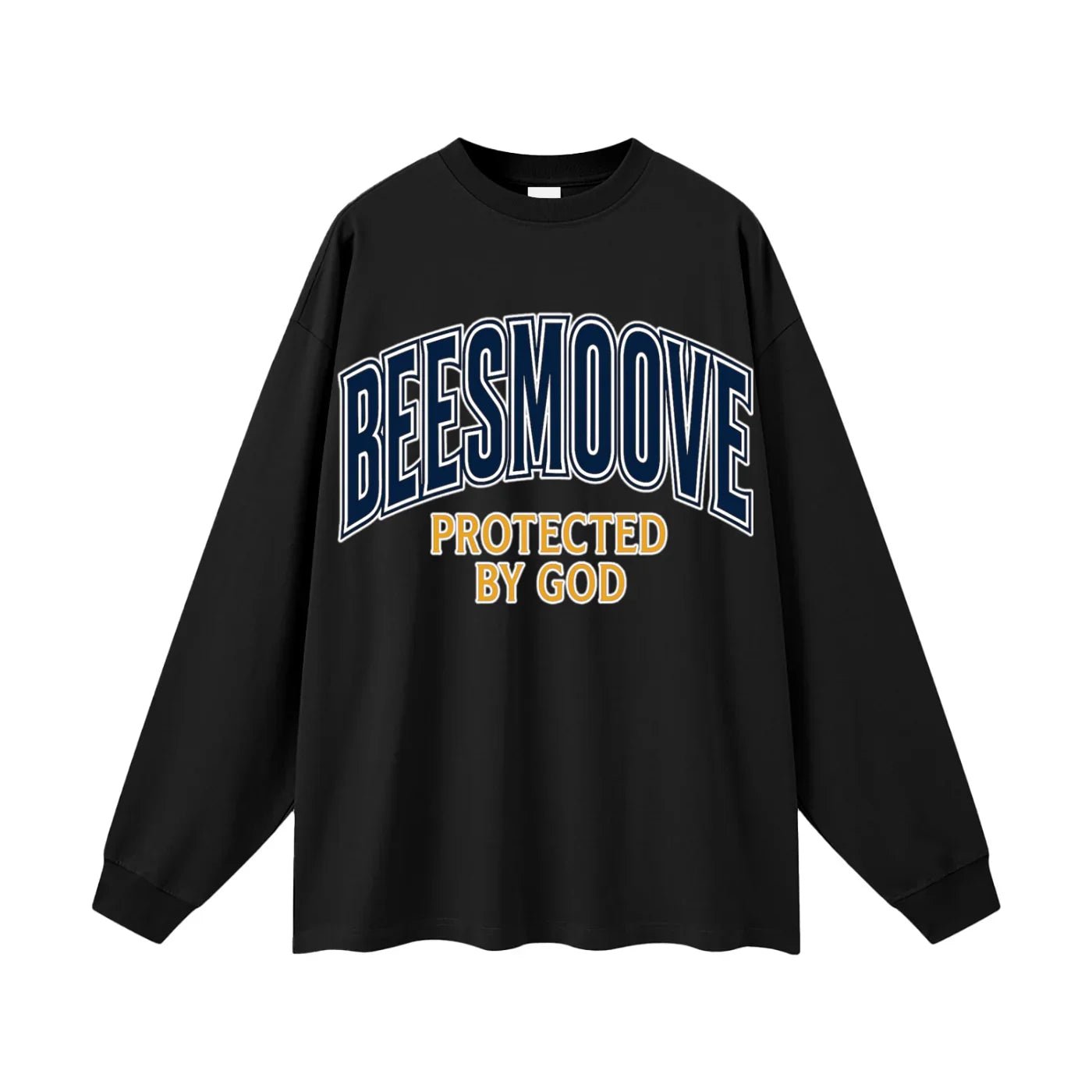 BEESMOOVE Protected by God Oversized Long Sleeve T-Shirt - Beesmoove