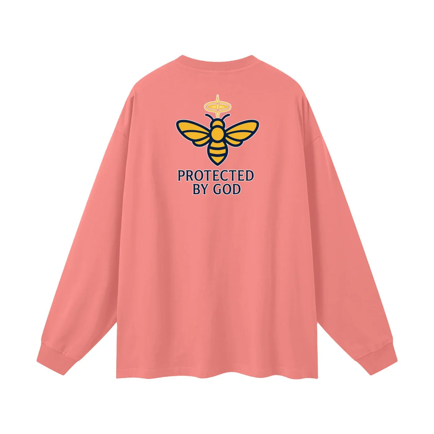 BEESMOOVE Protected by God Oversized Long Sleeve T-Shirt - Beesmoove