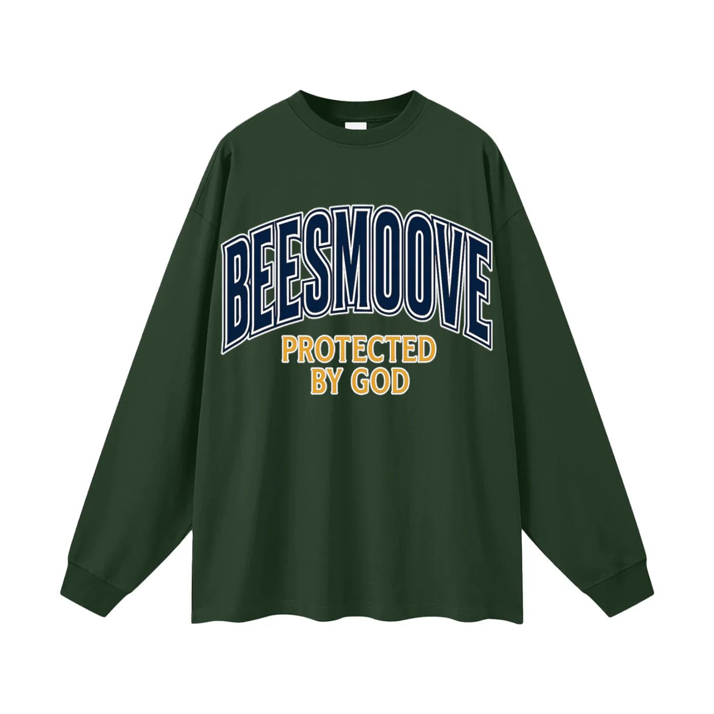 BEESMOOVE Protected by God Oversized Long Sleeve T-Shirt - Beesmoove