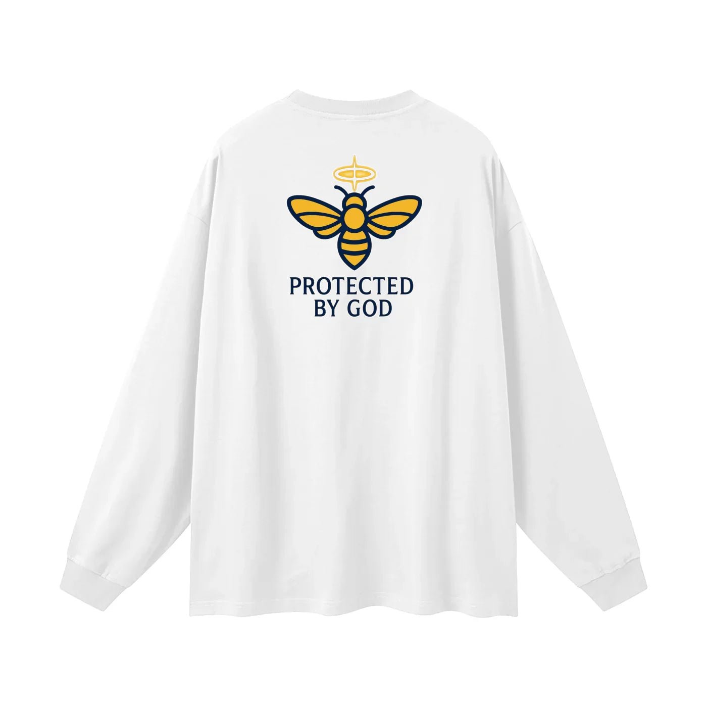 BEESMOOVE Protected by God Oversized Long Sleeve T-Shirt - Beesmoove