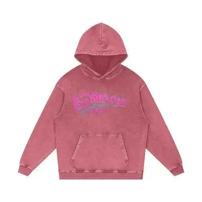 Beesmoove Pulse Effect Acid Wash Oversize Hoodie - Beesmoove 