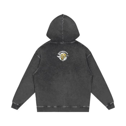 Beesmoove Pulse Effect Acid Wash Oversize Hoodie - Beesmoove 