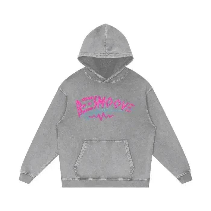 Beesmoove Pulse Effect Acid Wash Oversize Hoodie - Beesmoove 