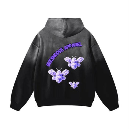 Beesmoove Purple Loyalty Oversized Hoodie - Beesmoove 