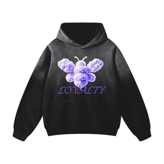 Beesmoove Purple Loyalty Oversized Hoodie - Beesmoove 