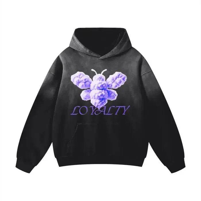 Beesmoove Purple Loyalty Oversized Hoodie - Beesmoove