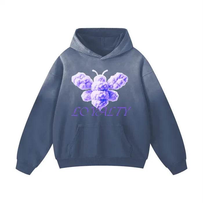 Beesmoove Purple Loyalty Oversized Hoodie - Beesmoove