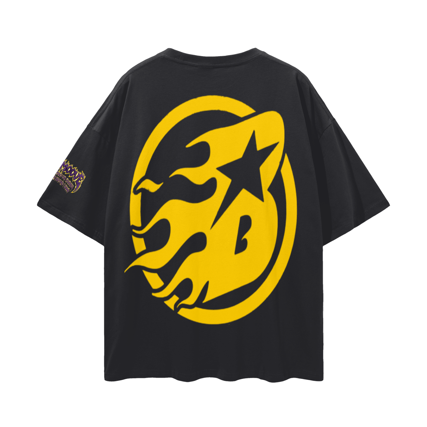 BEESMOOVE Purple Maniac (throwback) Loose Drop Shoulder Tee - Beesmoove