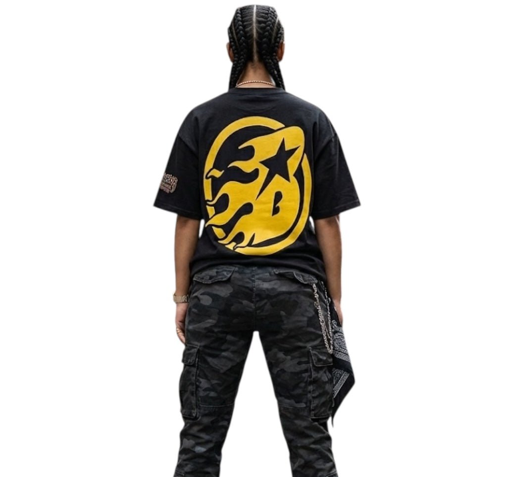 BEESMOOVE Purple Maniac (throwback) Loose Drop Shoulder Tee - Beesmoove