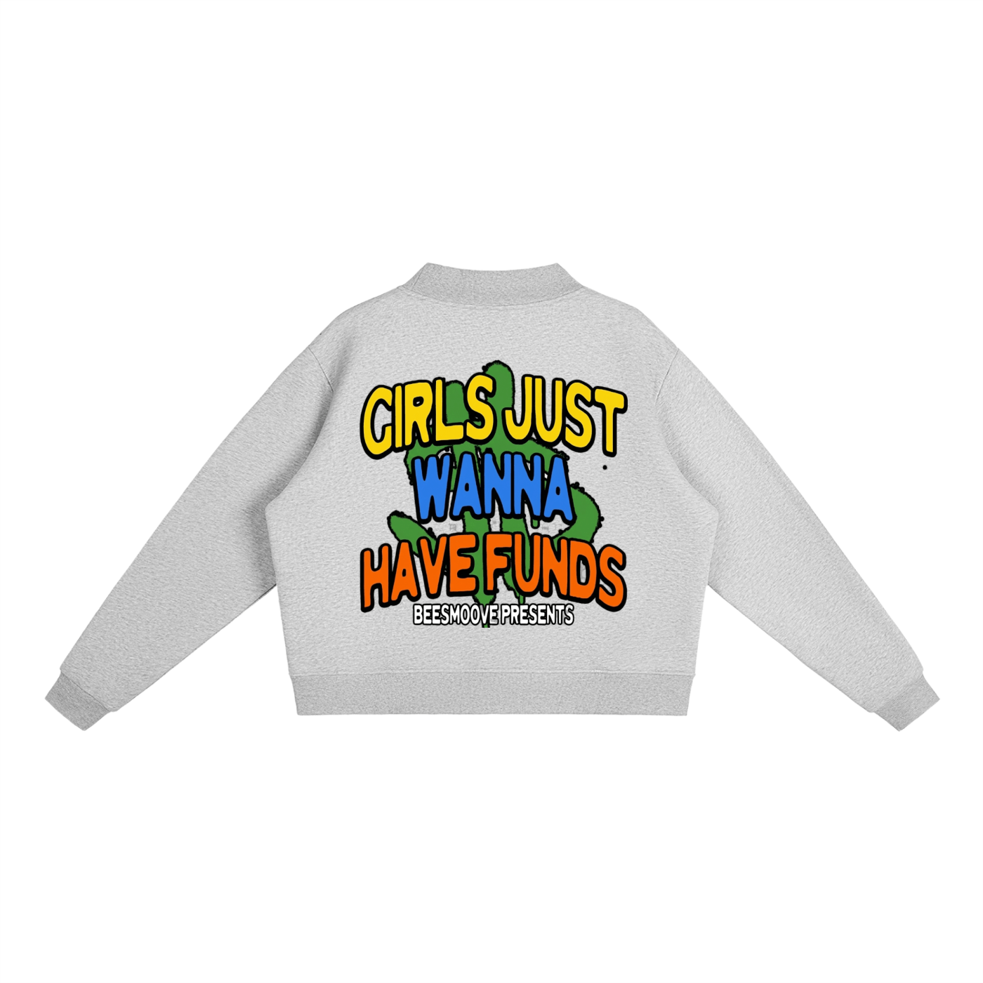 BEESMOOVE Queen of the Hive Mock - Neck Crew Sweatshirt - Beesmoove