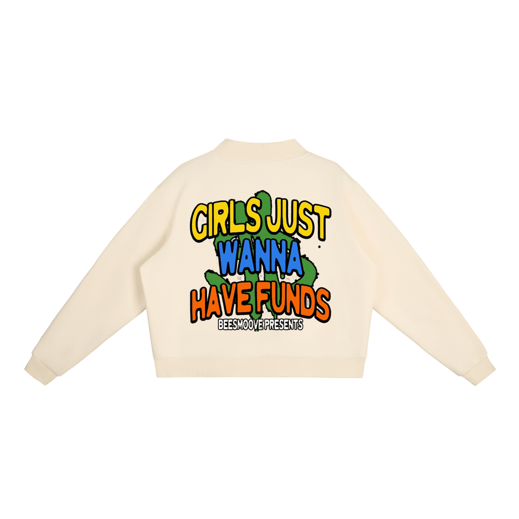 BEESMOOVE Queen of the Hive Mock - Neck Crew Sweatshirt - Beesmoove