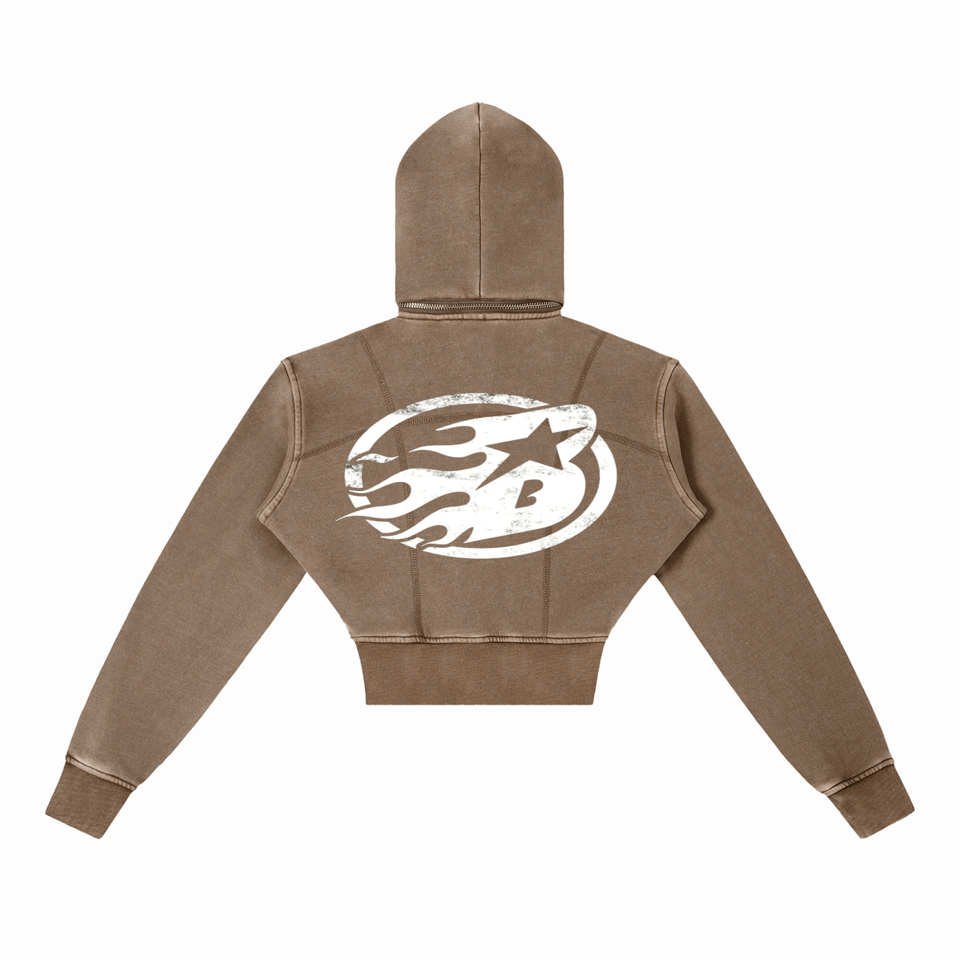 BEESMOOVE Queen’s Motion Vintage Washed Cropped Hoodie - Beesmoove