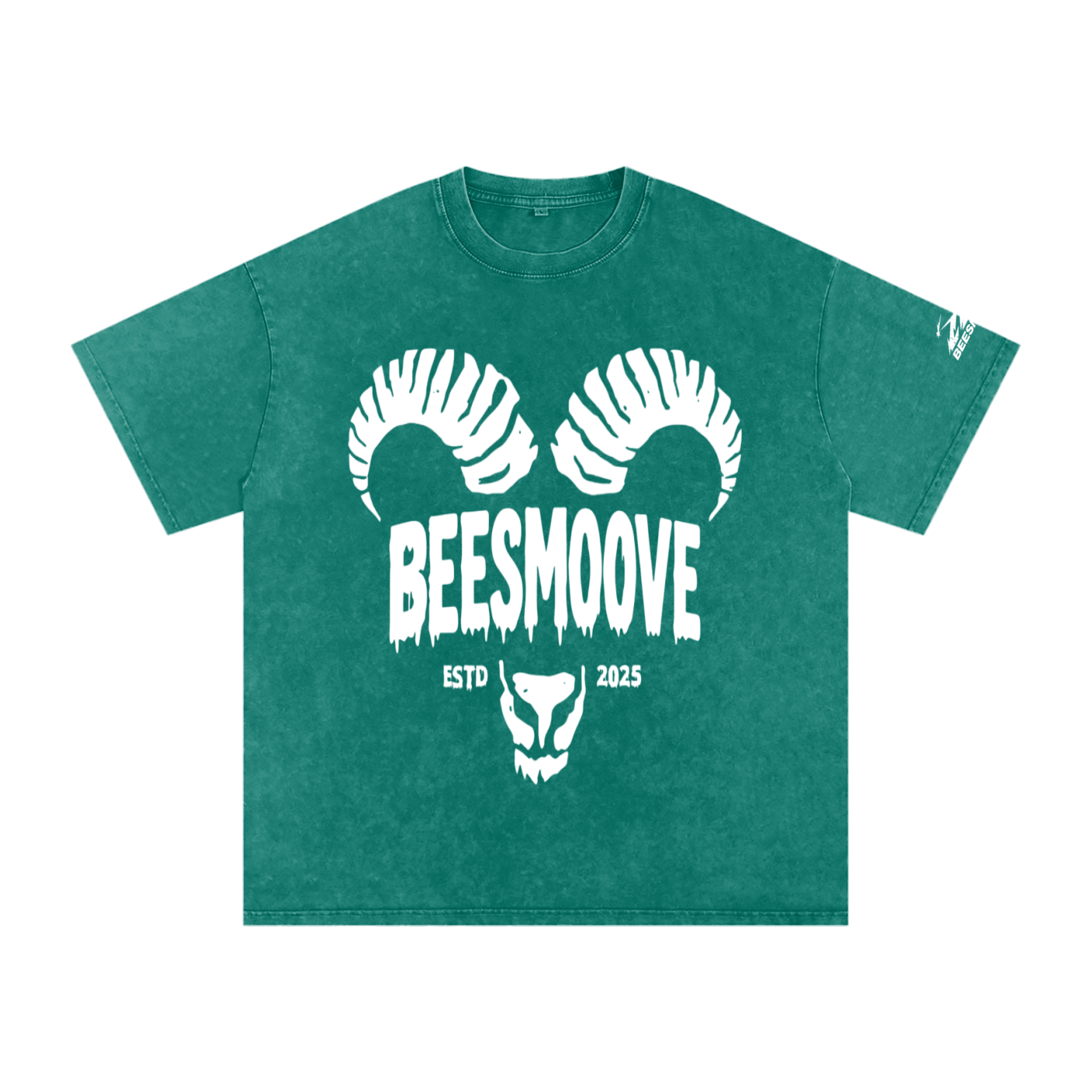 BEESMOOVE Ram spirit Washed Oversized Cotton T-Shirt - Beesmoove