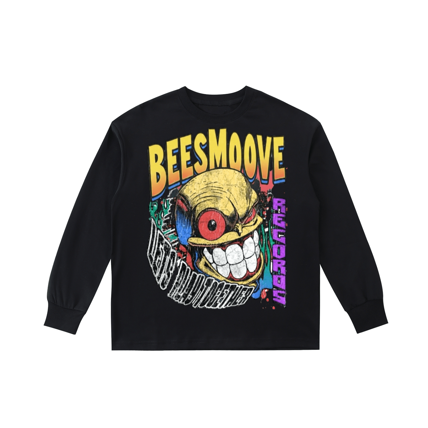 BEESMOOVE Records: Let’s Play Together (throwback) Kids' Long - Sleeve Tee - Beesmoove