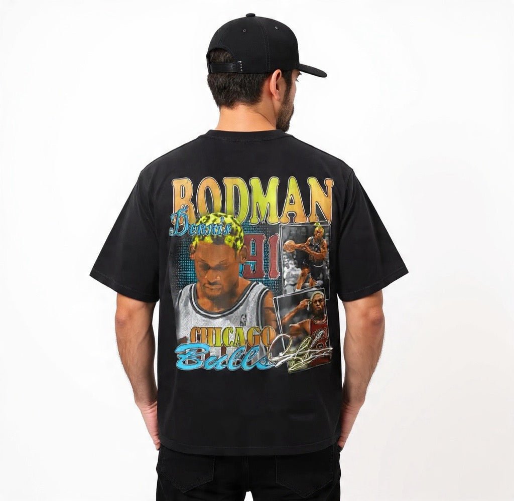 BEESMOOVE Rodman Rage Tee Loose Drop Shoulder T-Shirt - Beesmoove