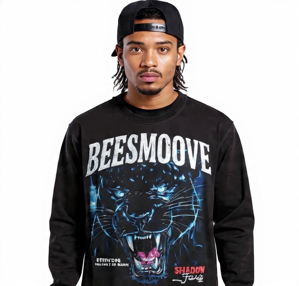 BEESMOOVE Shadow Fang Edition Vintage Washed Long Sleeve T-Shirt - Beesmoove