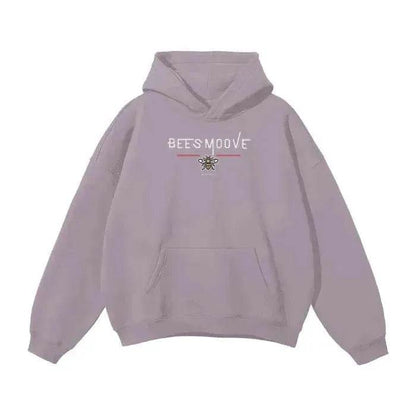 Beesmoove Signal Oversized Solid Color Fleece Hoodie - Beesmoove 