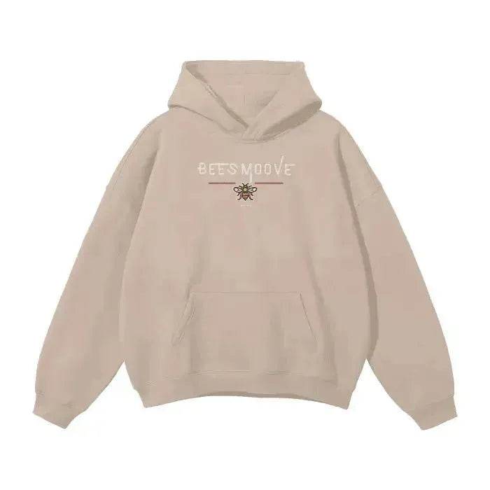 Beesmoove Signal Oversized Solid Color Fleece Hoodie - Beesmoove 