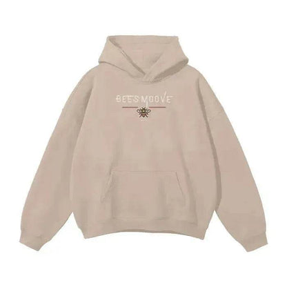 Beesmoove Signal Oversized Solid Color Fleece Hoodie - Beesmoove 