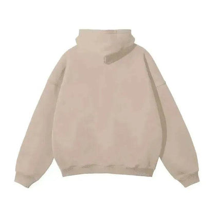 Beesmoove Signal Oversized Solid Color Fleece Hoodie - Beesmoove 