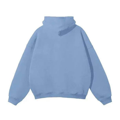 Beesmoove Signal Oversized Solid Color Fleece Hoodie - Beesmoove 