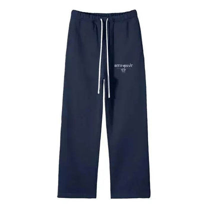 Beesmoove Signal Solid Color Fleece Straight Leg Pants - Beesmoove 