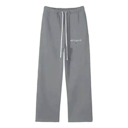 Beesmoove Signal Solid Color Fleece Straight Leg Pants - Beesmoove 