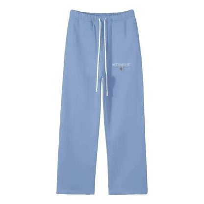 Beesmoove Signal Solid Color Fleece Straight Leg Pants - Beesmoove 
