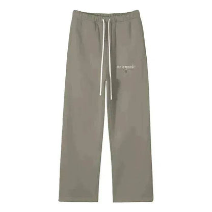 Beesmoove Signal Solid Color Fleece Straight Leg Pants - Beesmoove 