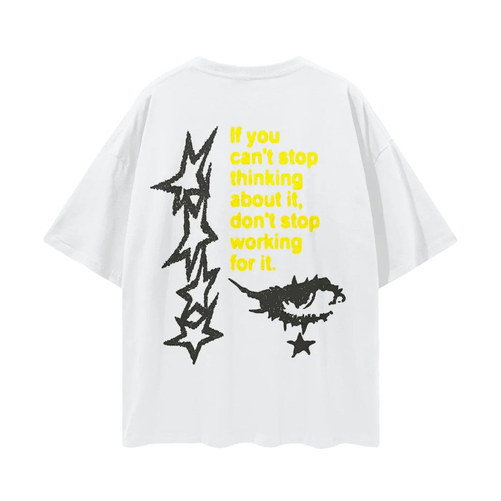 BEESMOOVE Smoked Out Streetwear Loose Drop Shoulder T-Shirt - Beesmoove