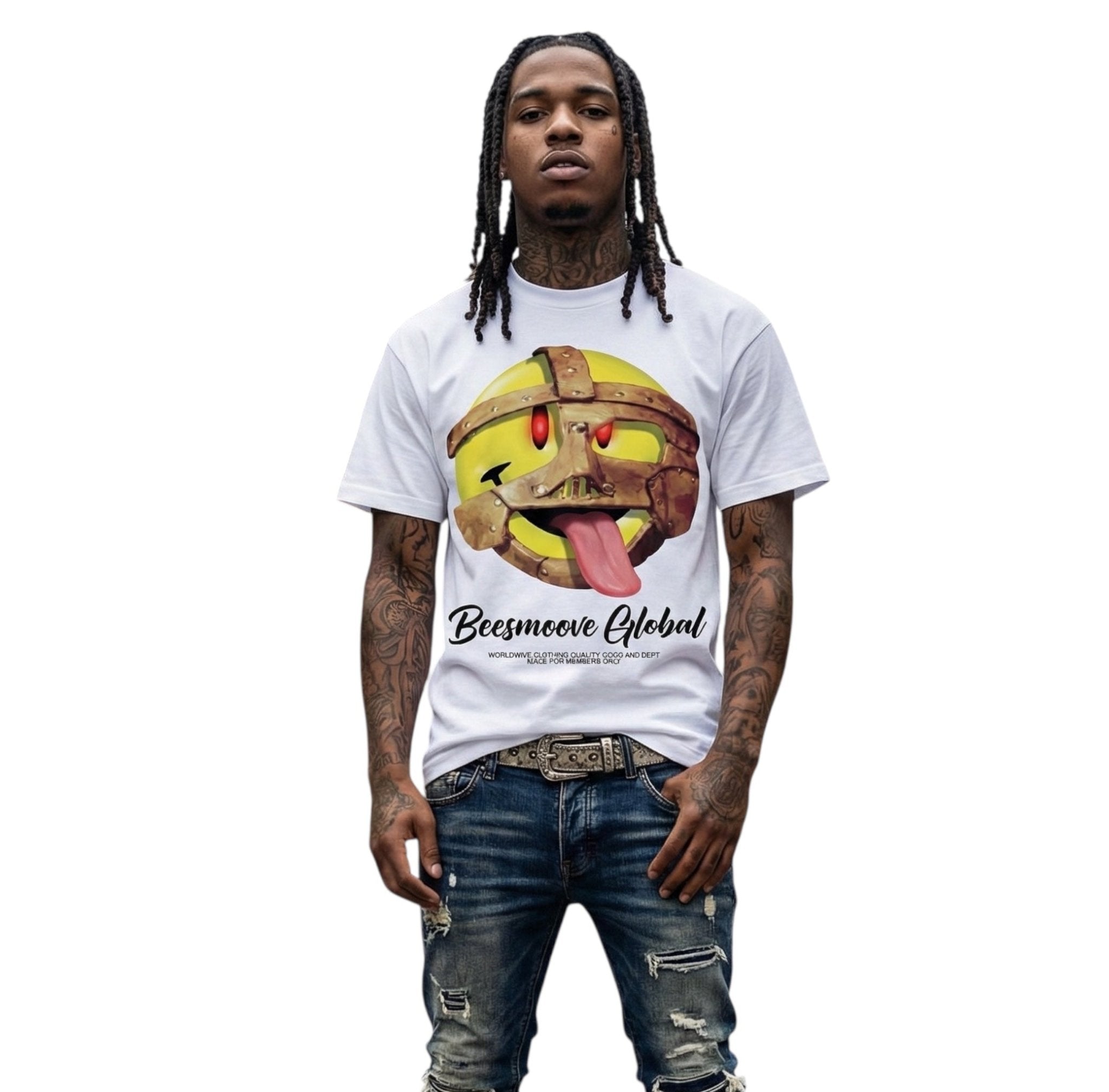 BEESMOOVE SMOOVEWORLD Loose Drop Shoulder T-Shirt - Beesmoove