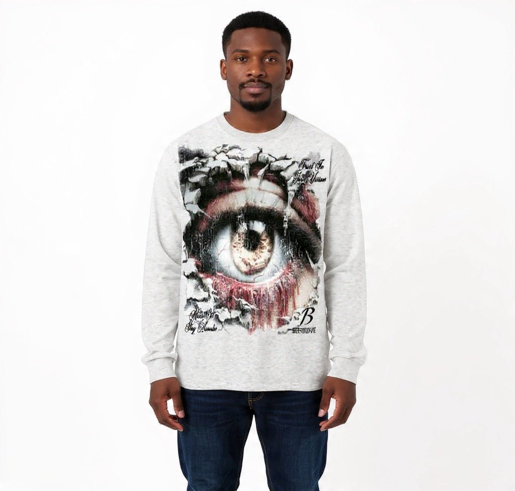 BEESMOOVE Stay Aware Oversized Long Sleeve T-Shirt - Beesmoove