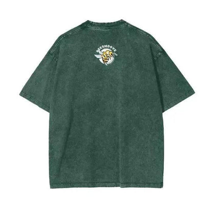Beesmoove Stay Curious Question Everything Wash Oversize T-Shirt - Beesmoove 