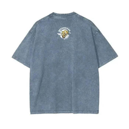 Beesmoove Stay Curious Question Everything Wash Oversize T-Shirt - Beesmoove 