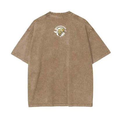 Beesmoove Stay Curious Question Everything Wash Oversize T-Shirt - Beesmoove 