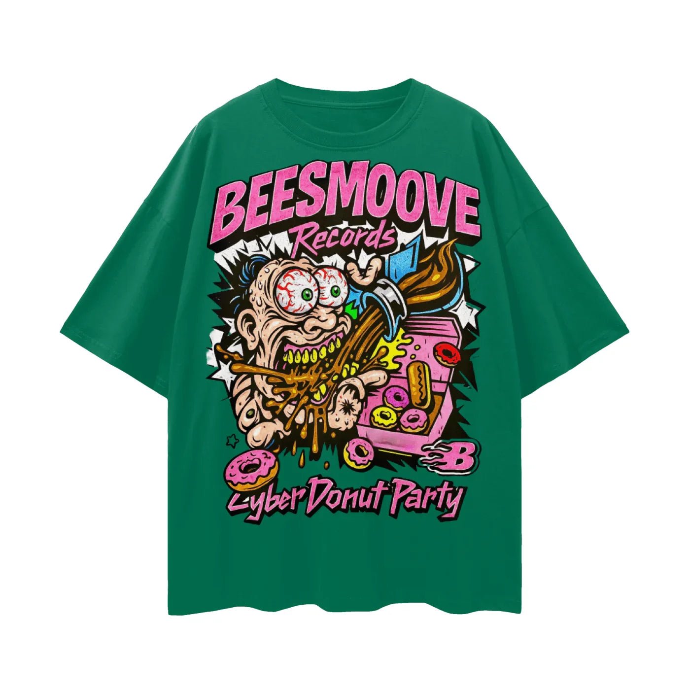 BEESMOOVE THE DONUT TAKEOVER 2025 Oversize Deep Drop Shoulder Tee - Beesmoove