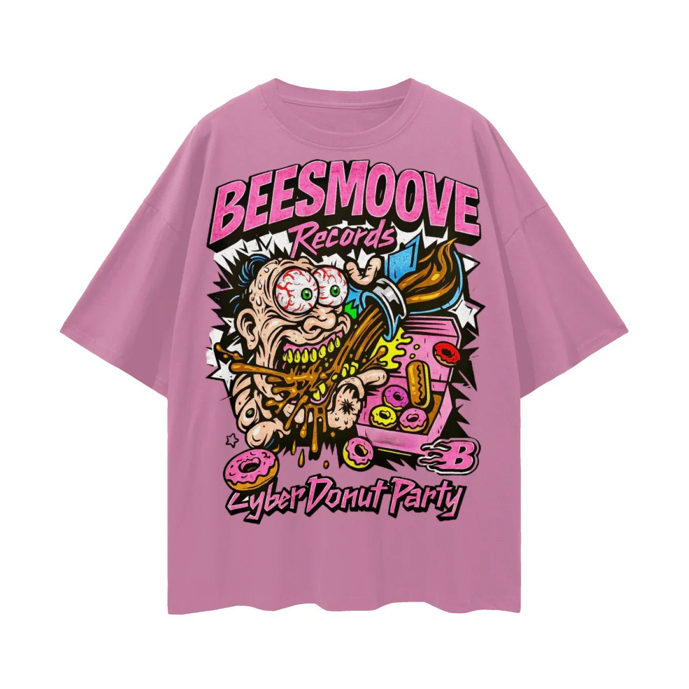 BEESMOOVE THE DONUT TAKEOVER 2025 Oversize Deep Drop Shoulder Tee - Beesmoove