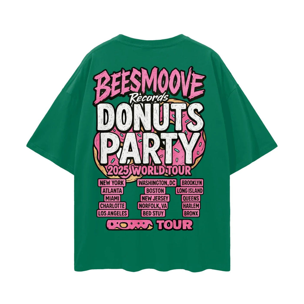 BEESMOOVE THE DONUT TAKEOVER 2025 Oversize Deep Drop Shoulder Tee - Beesmoove