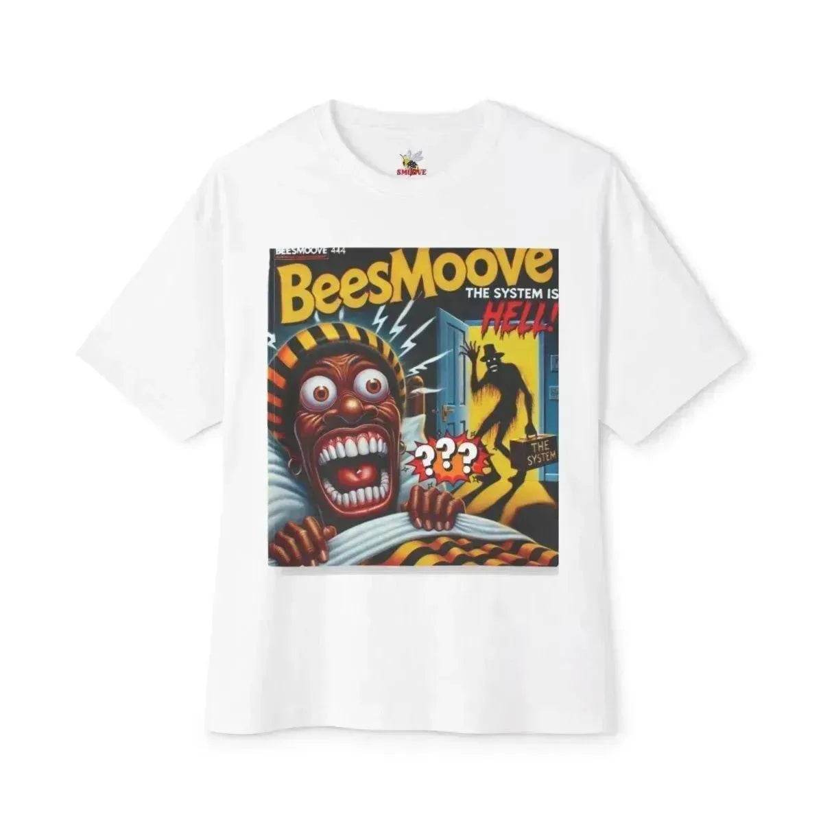 Beesmoove the system is hell magazine Oversized Boxy Tee - Beesmoove 
