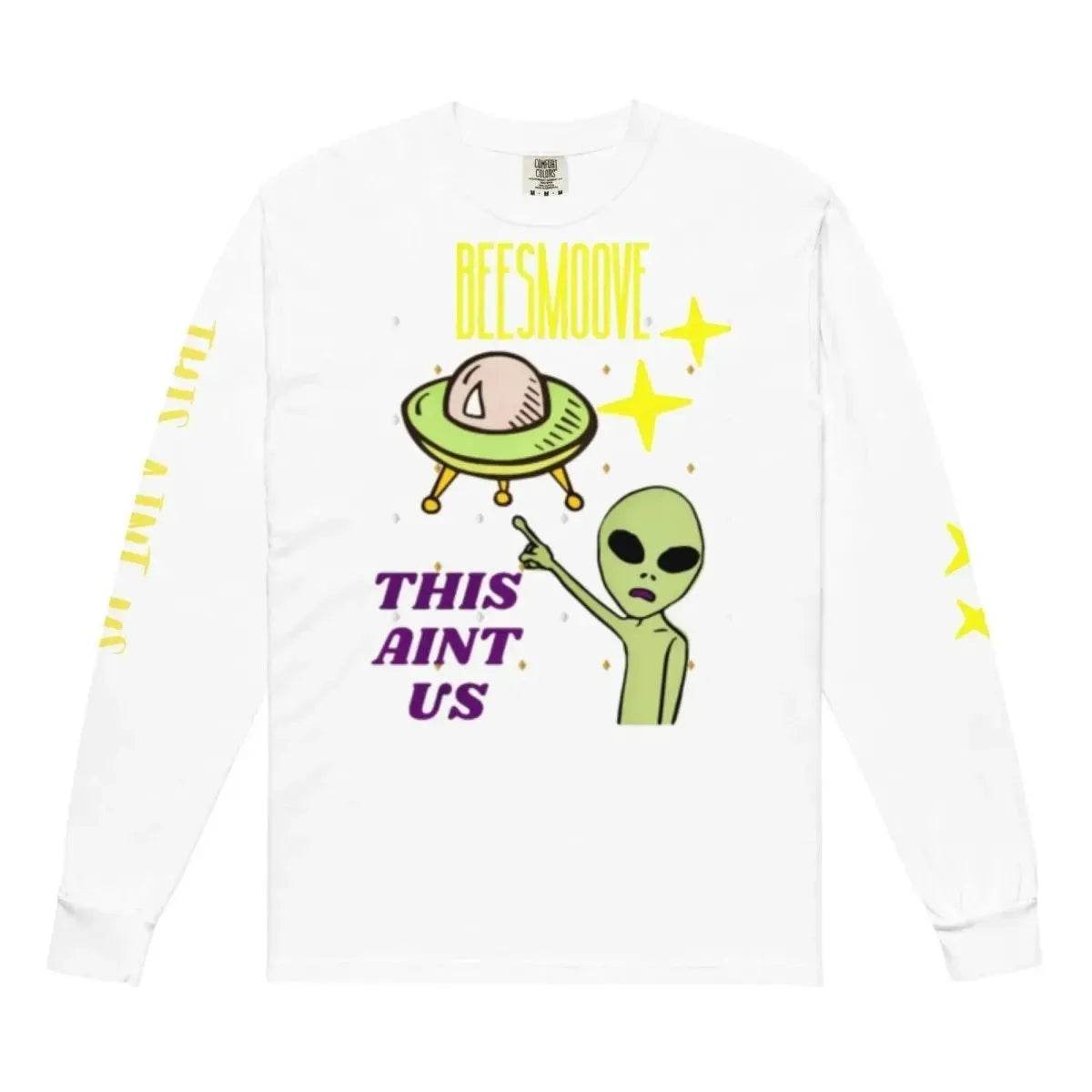 Beesmoove this ain’t us Garment - dyed heavyweight long - sleeve shirt - Beesmoove