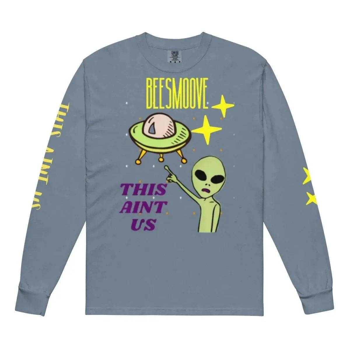 Beesmoove this ain’t us Garment - dyed heavyweight long - sleeve shirt - Beesmoove
