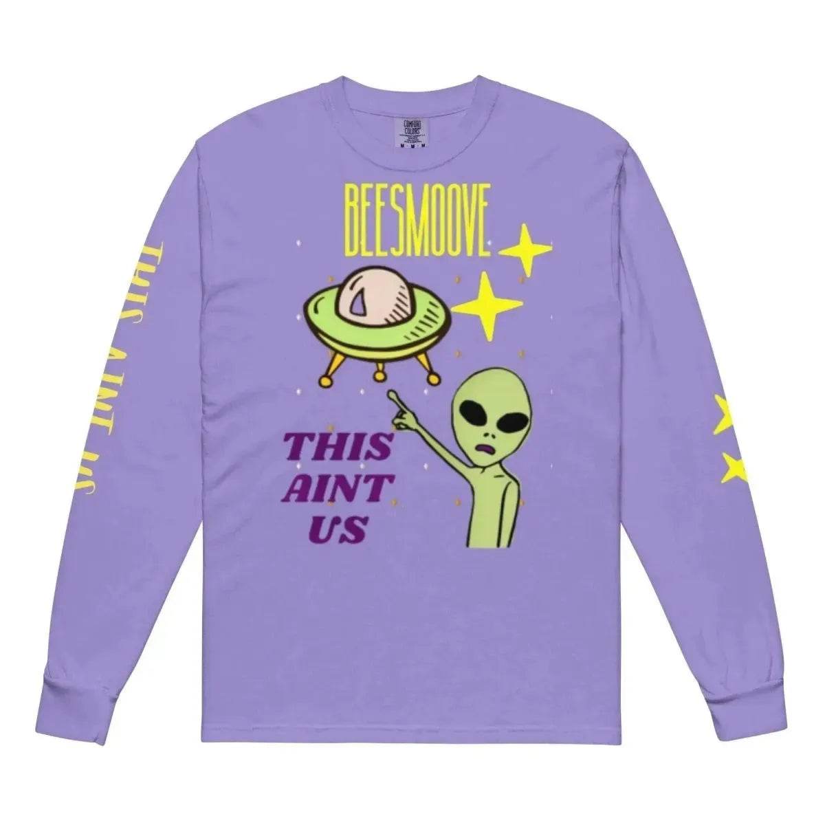 Beesmoove this ain’t us Garment - dyed heavyweight long - sleeve shirt - Beesmoove