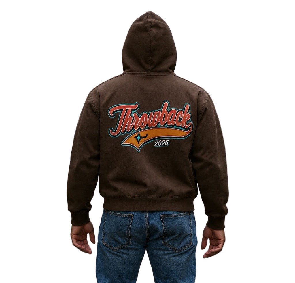 BEESMOOVE Throwback Frequency 2026 Zip - Up Boxy Hoodie - Beesmoove