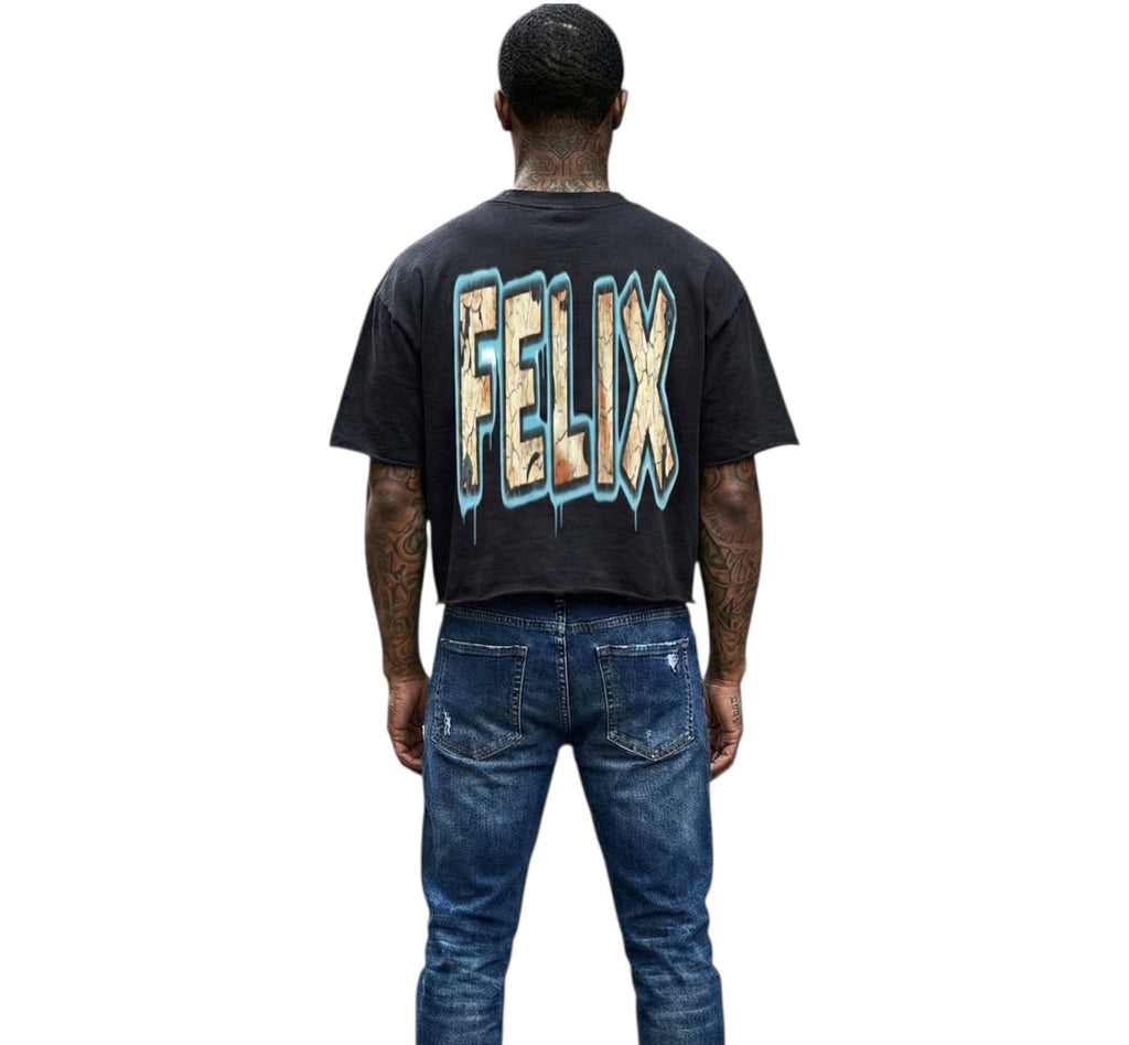 BEESMOOVE (throwback)FELIX Raw Edge T-Shirt - Beesmoove