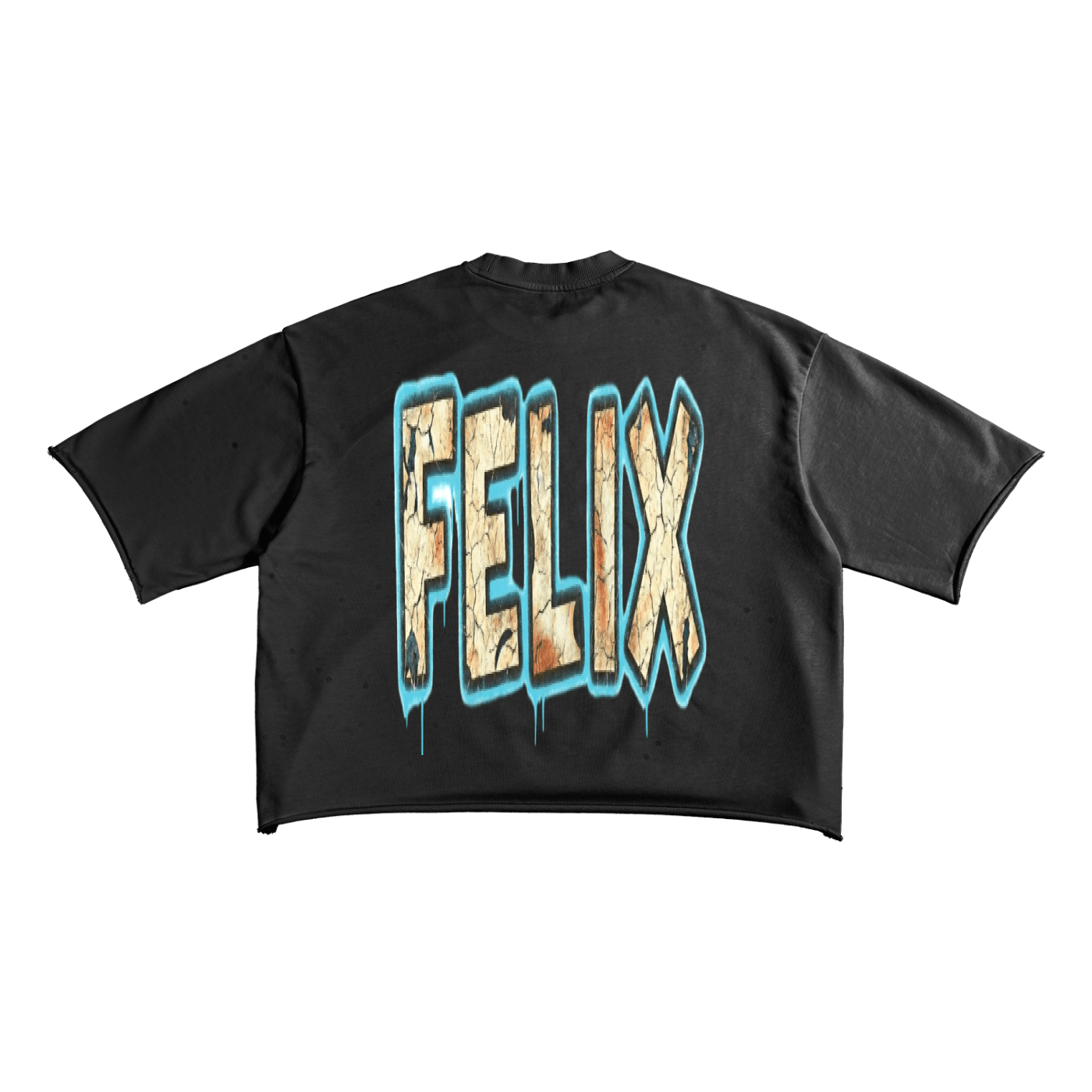 BEESMOOVE (throwback)FELIX Raw Edge T-Shirt - Beesmoove