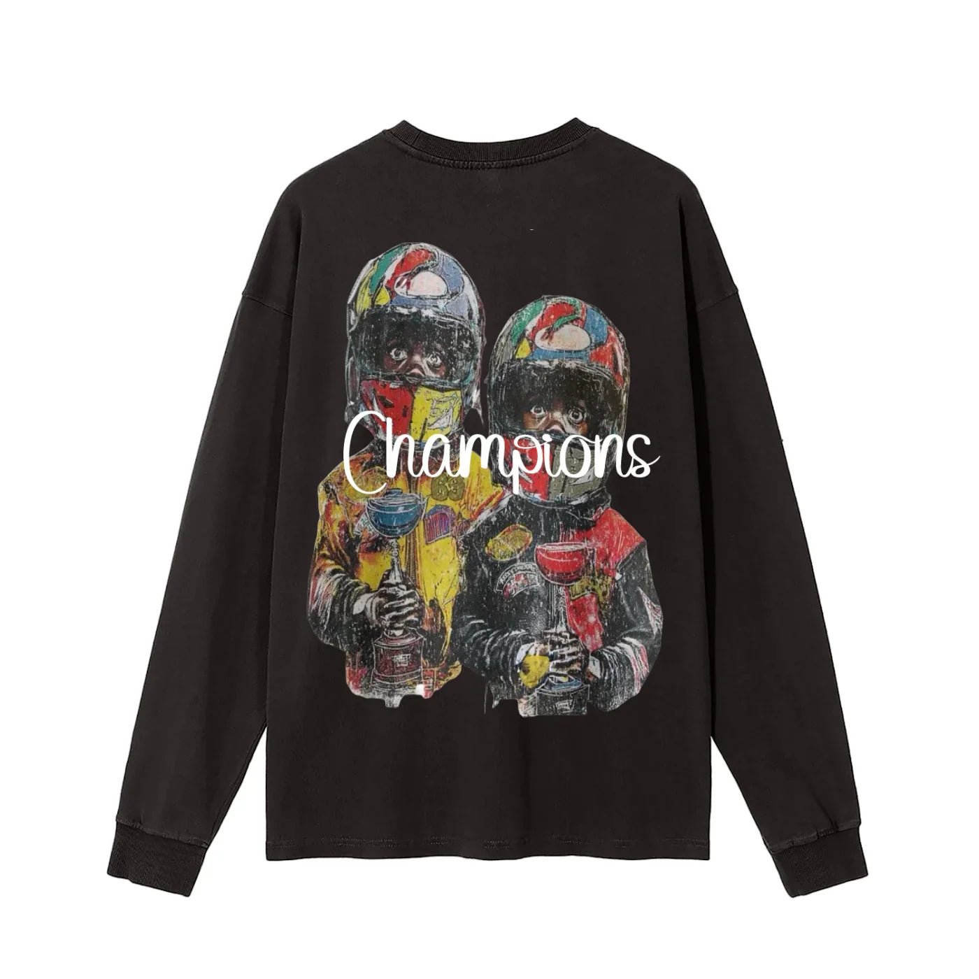 BEESMOOVE Trophy Champions Washed Long Sleeve T-Shirt - Beesmoove