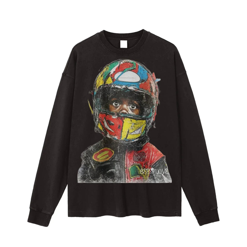 BEESMOOVE Trophy Champions Washed Long Sleeve T-Shirt - Beesmoove