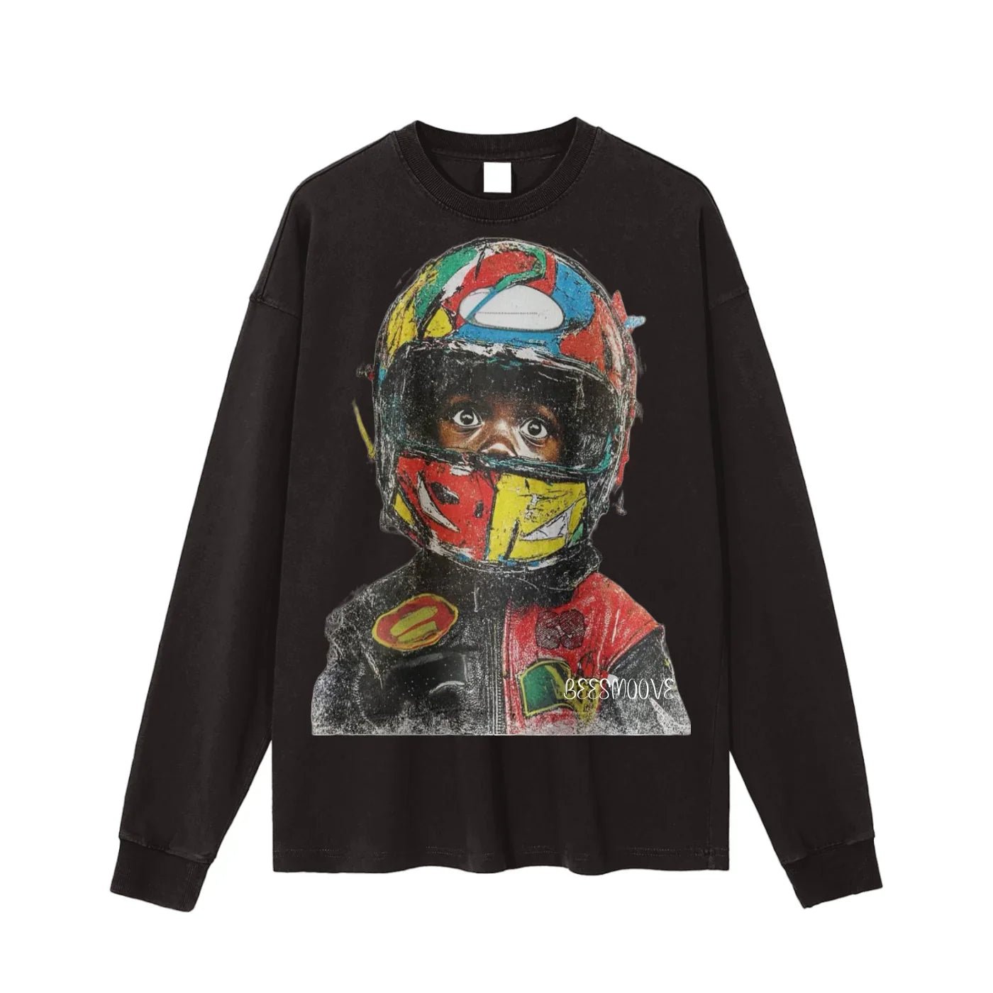 BEESMOOVE Trophy Champions Washed Long Sleeve T-Shirt - Beesmoove